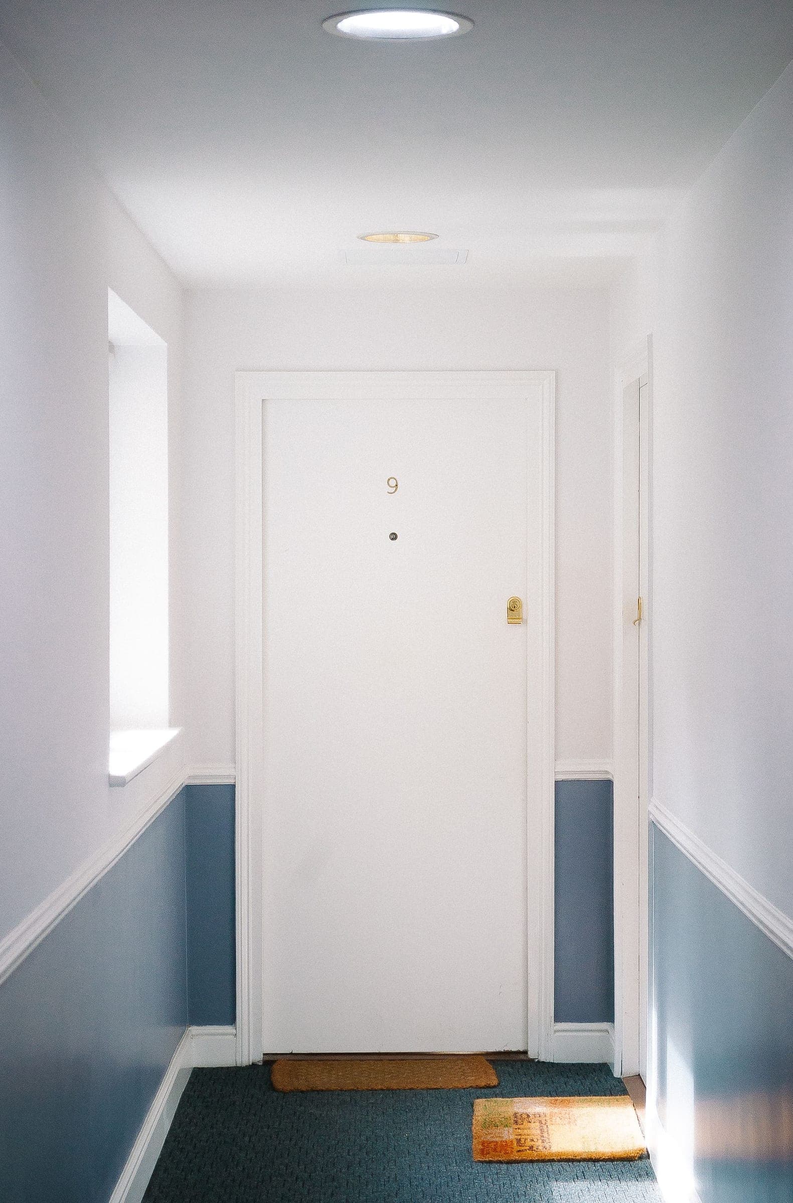 Apartment unit door after the lock change
